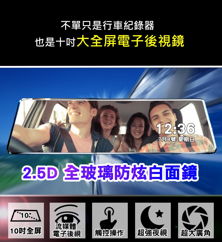 【大視界II-TE102 語音特仕版_雙鏡頭 行車紀錄器】語音操控 + GPS測速 行車記錄器